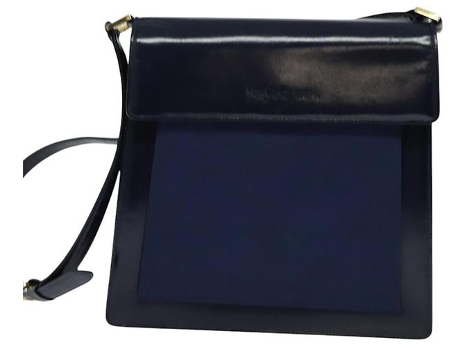 Borsa a spalla SAINT LAURENT in pelle blu e oro Auth bs24959 D'oro - vista 7