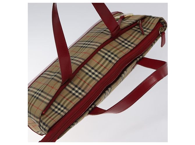 Autre Marque Burberrys Nova Check Handtasche aus Canvas Beige Gold Authentisch 120345 Golden - Ansicht 3