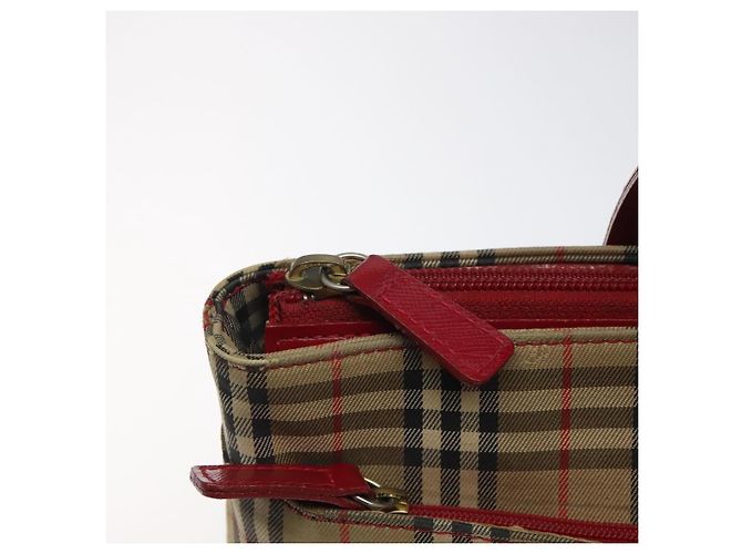 Autre Marque Burberrys Nova Check Handtasche aus Canvas Beige Gold Authentisch 120345 Golden - Ansicht 9