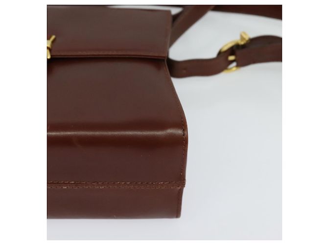 Borsa a Spalla Salvatore Ferragamo in Pelle Marrone Oro Auth hk2488 D'oro - vista 10