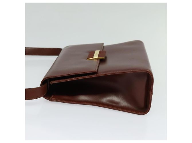 Borsa a Spalla Salvatore Ferragamo in Pelle Marrone Oro Auth hk2488 D'oro - vista 2