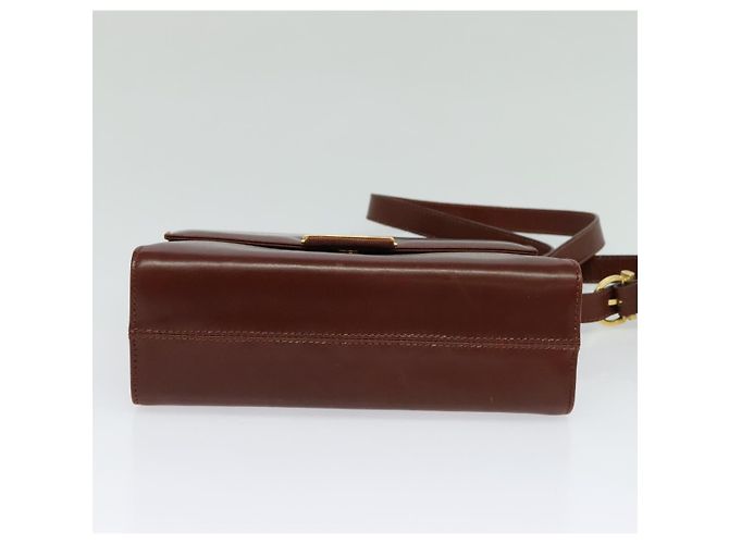 Borsa a Spalla Salvatore Ferragamo in Pelle Marrone Oro Auth hk2488 D'oro - vista 3
