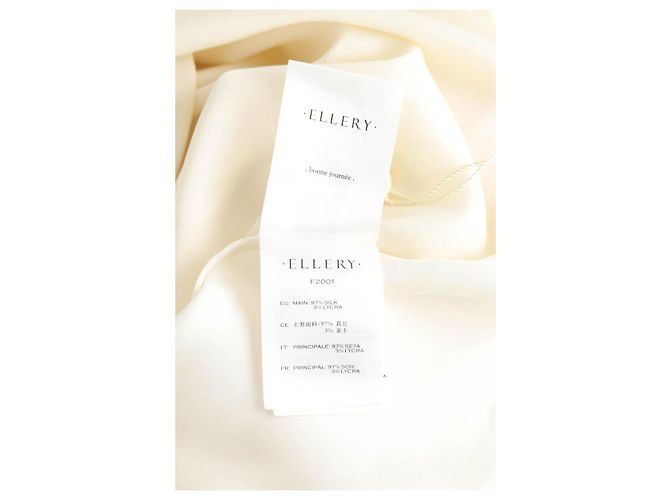 Ellery Camicia in seta color ecru Crudo - vista 3