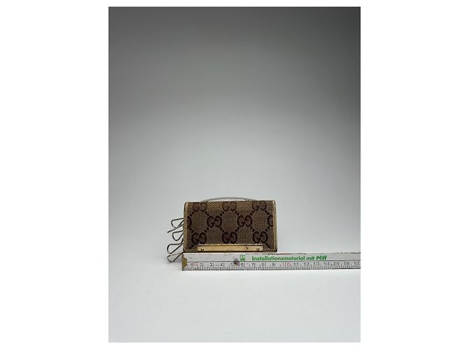 Vintage Gucci Monogram Schlüsselanhänger beige braun - Ansicht 9