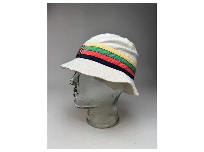 Céline Cappello bucket in cotone vintage Celine Paris S Multicolore - vista 8
