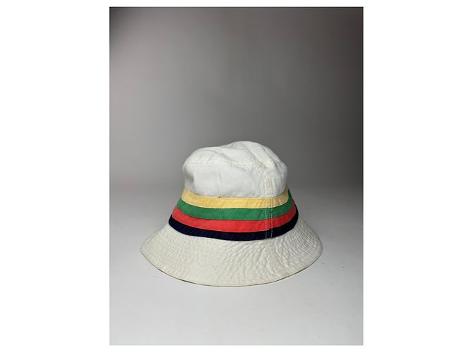 Céline Cappello bucket in cotone vintage Celine Paris S Multicolore - vista 9