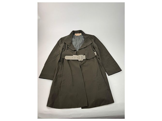 Vintage Marni Trenchcoat 38/M Khaki - Ansicht 5