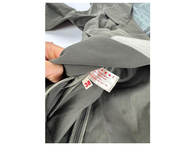 Vintage Marni Trenchcoat 38/M Khaki - Ansicht 8