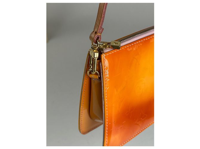 Vintage Louis Vuitton Vernis Leder Baguette Tasche Mango Orange - Ansicht 2