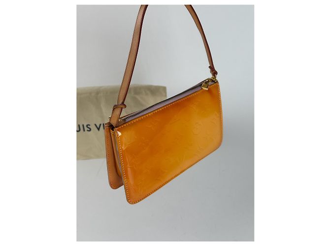 Vintage Louis Vuitton Vernis Leder Baguette Tasche Mango Orange - Ansicht 8