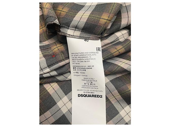 Dsquared2 Kleid aus Polyester mit Knopfverschluss Mehrfarben - Ansicht 3