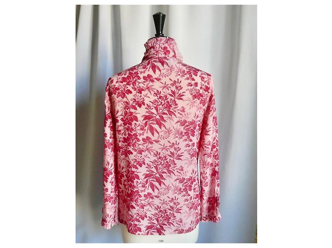 Blusa de seda GUCCI con lazo TBE/ TM Rosa - vista 4