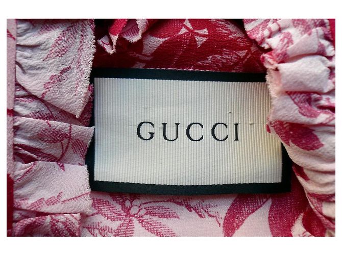 Blusa de seda GUCCI con lazo TBE/ TM Rosa - vista 5