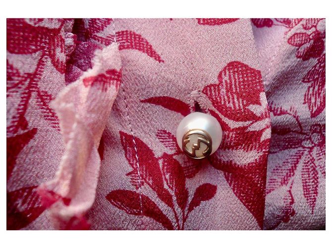 Blusa de seda GUCCI con lazo TBE/ TM Rosa - vista 6