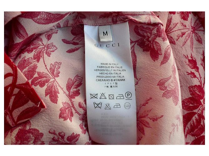 Blusa de seda GUCCI con lazo TBE/ TM Rosa - vista 7