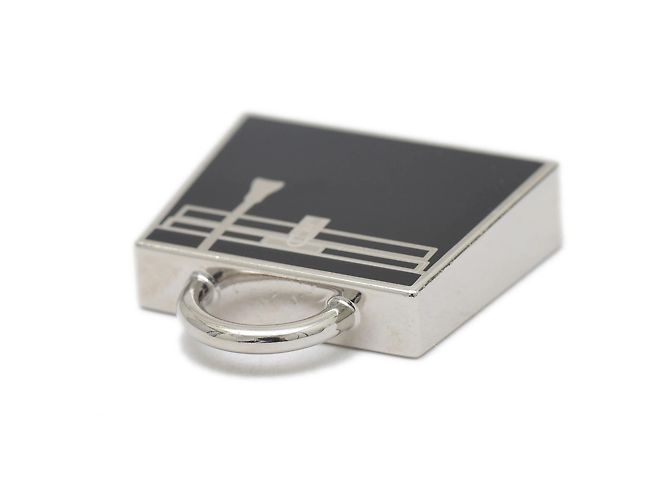 Hermès Hermes Curiosität Kelly Charm Anhänger Schwarz Silber - Ansicht 3