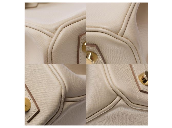 Hermès Sac HERMES Birkin 30 en Cuir Beige - 102650 - vue 10