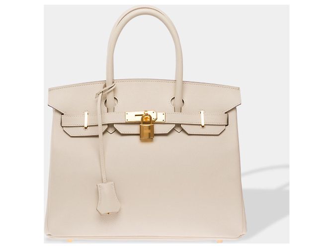Hermès Sac HERMES Birkin 30 en Cuir Beige - 102650 - vue 3
