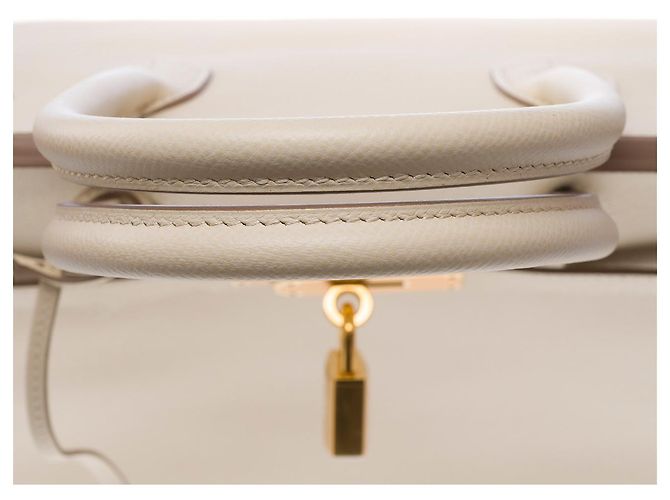 Hermès Sac HERMES Birkin 30 en Cuir Beige - 102650 - vue 8