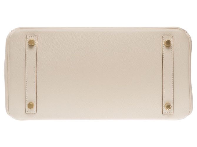 Hermès Sac HERMES Birkin 30 en Cuir Beige - 102650 - vue 9