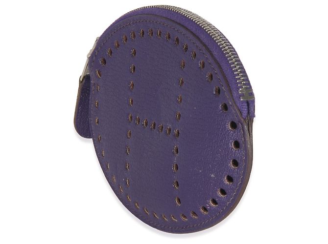 Monedero Evelyne de cabra Mysore de Hermès Parma Púrpura - vista 2