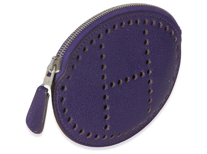 Monedero Evelyne de cabra Mysore de Hermès Parma Púrpura - vista 4