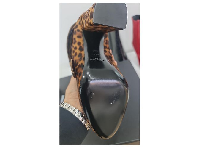 Botines Saint Laurent efecto pony 39.5 nuevos Negro - vista 4