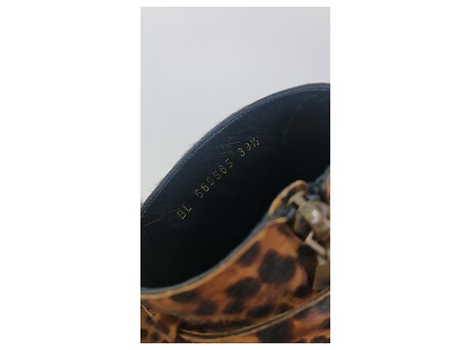 Botines Saint Laurent efecto pony 39.5 nuevos Negro - vista 8