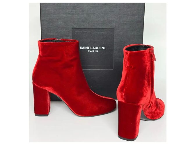 Botines Saint Laurent 39.5 rojo sexy! Roja - vista 3