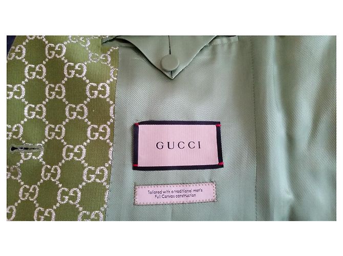 GUCCI GG STOFFJACKE. Grün - Ansicht 2