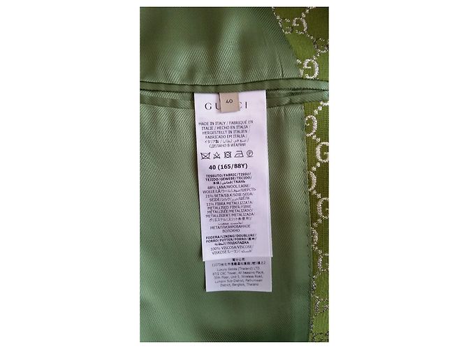 GUCCI GG STOFFJACKE. Grün - Ansicht 3