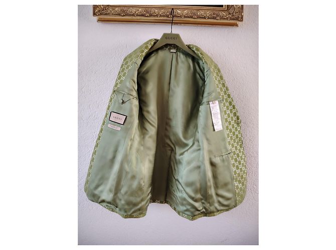 GUCCI GG STOFFJACKE. Grün - Ansicht 5
