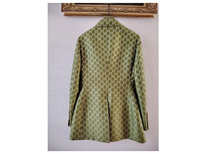 GUCCI GG STOFFJACKE. Grün - Ansicht 6