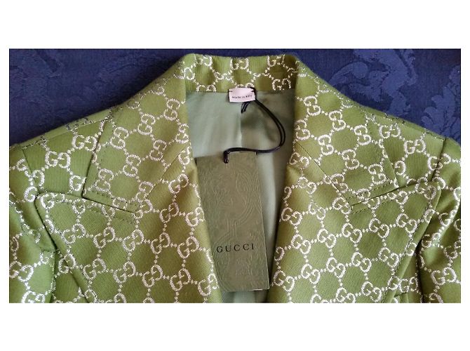 GUCCI GG STOFFJACKE. Grün - Ansicht 7