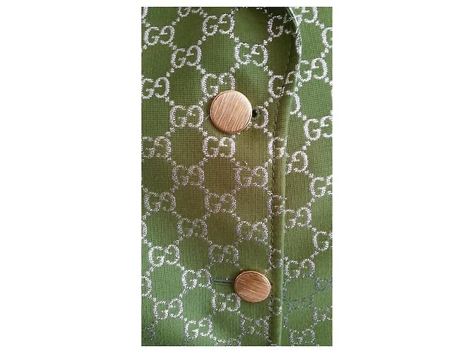 GUCCI GG STOFFJACKE. Grün - Ansicht 8