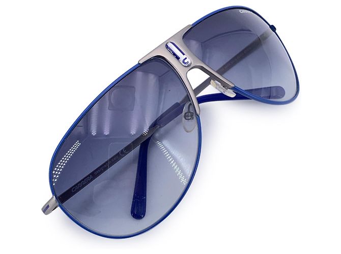 Carrera Occhiali da sole aviatore in metallo blu e argento BACK 80S 6 67/10 - vista 2