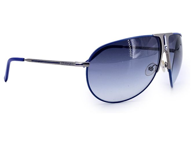 Carrera Occhiali da sole aviatore in metallo blu e argento BACK 80S 6 67/10 - vista 3