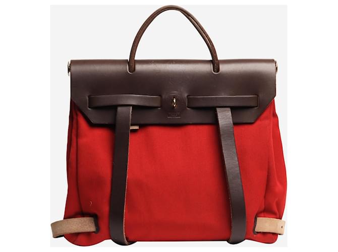 Hermès Herbag vintage rossa 2003 Rosso - vista 3