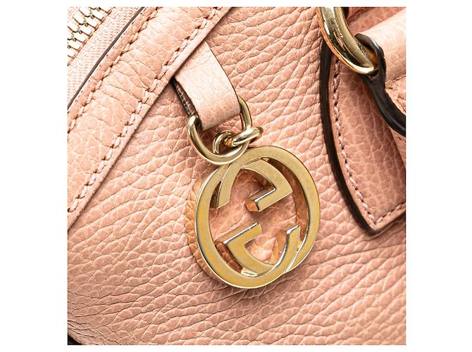 Gucci Pink Medium Leder GG Charm Dome Satchel - Ansicht 8