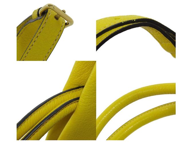 Borsa tote a righe Miu Miu Verde Giallo - vista 9