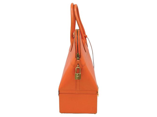 Hermès Bolide Macpherson Leder Tote Orange - Ansicht 2