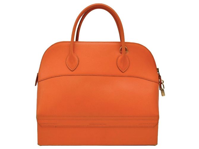 Hermès Bolide Macpherson Leder Tote Orange - Ansicht 3