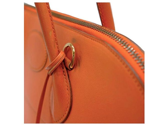 Hermès Bolide Macpherson Leder Tote Orange - Ansicht 4