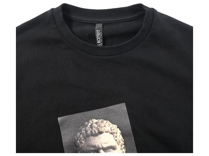 Neil Barrett bedruckter Rundhals-Pullover aus schwarzer Baumwolle - Ansicht 10