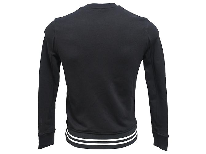 Neil Barrett bedruckter Rundhals-Pullover aus schwarzer Baumwolle - Ansicht 3