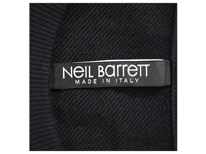 Neil Barrett bedruckter Rundhals-Pullover aus schwarzer Baumwolle - Ansicht 4