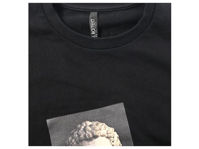 Neil Barrett bedruckter Rundhals-Pullover aus schwarzer Baumwolle - Ansicht 5