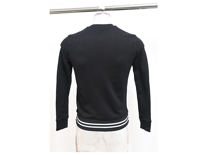 Neil Barrett bedruckter Rundhals-Pullover aus schwarzer Baumwolle - Ansicht 8