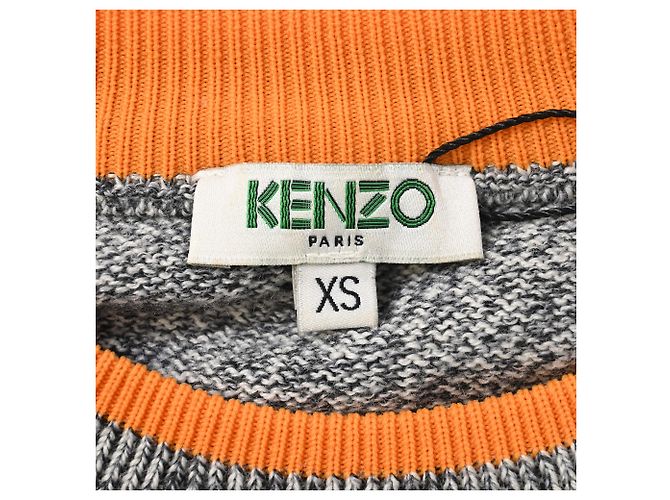 Kenzo Tiger Patch Sweater in Grey Wool - view 4