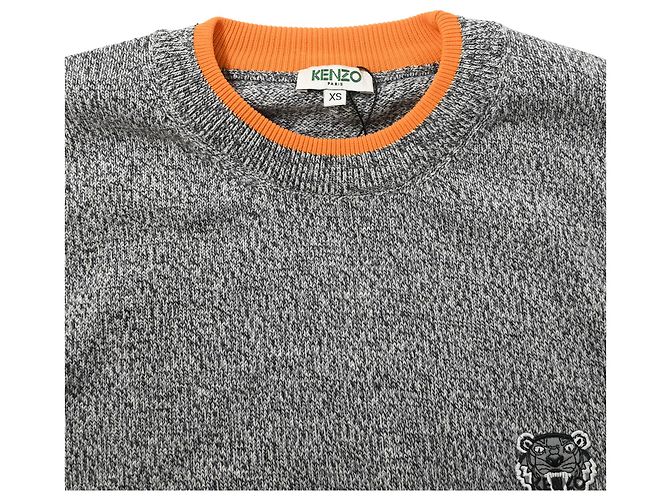 Kenzo Tiger Patch Sweater in Grey Wool - view 5